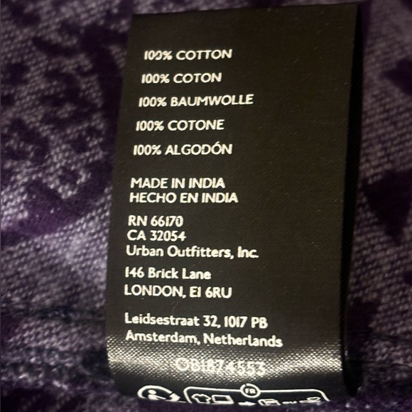 Free People Butterfly Jacquard Shirt / Jacket Purple Size Large - Picture 15 of 16